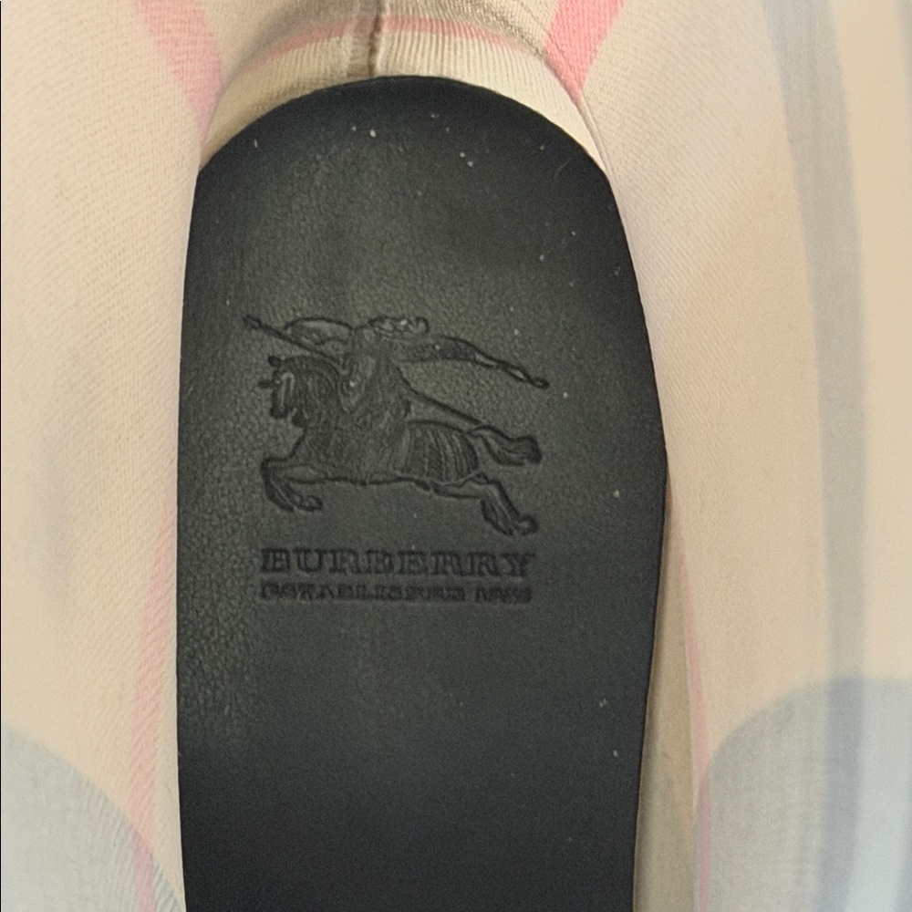 Authentic Burberry Pastel Plaid Knee-High Rain Boots - Picture 5 of 7